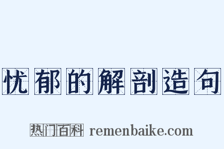忧郁的解剖造句是什么意思的图片